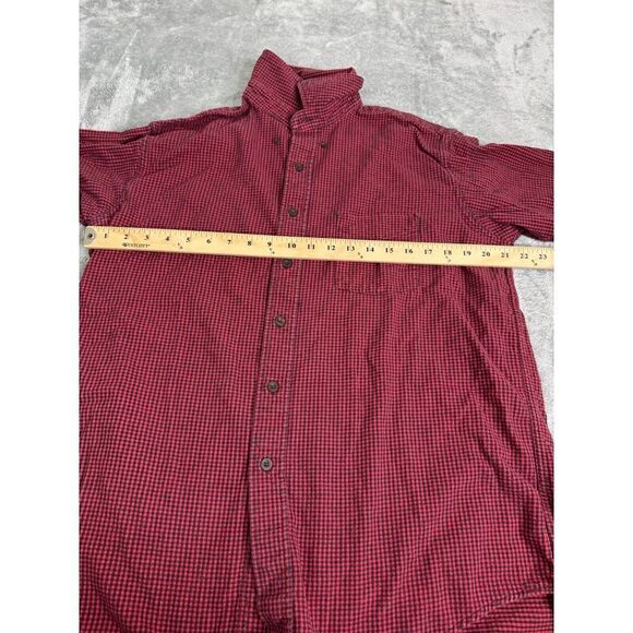 Vintage L.L. Bean Long Sleeve Button Down Shirt Men's Size Large Red - Picture 5 of 8